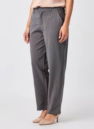 Pantalon slim talie elastică mărime normală gri CREAM femeie