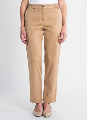 Pantalon drept elasticitate mărime normală bej EVA KAYAN femeie