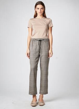 Pantalon slim talie elastică mărime normală maro LA FEE MARABOUTEE femeie