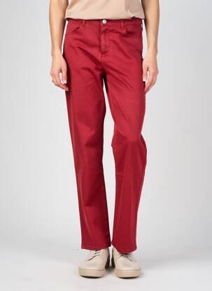 Pantalon drept elasticitate talie înaltă roșu KANOPE femeie
