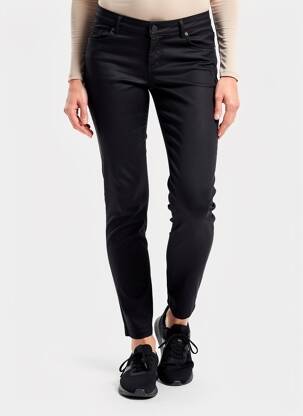 Pantalon slim țesătură acoperită mărime normală negru KANOPE femeie