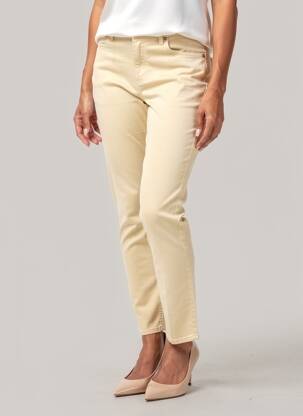 Pantalon slim talie înaltă talie înaltă bej KANOPE femeie