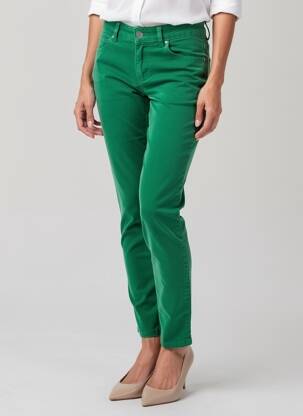 Pantalon slim elasticitate mărime normală verde OUI femeie