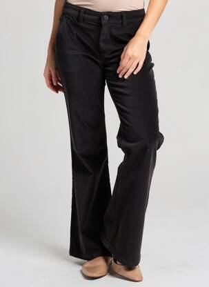 Pantalon evazat elasticitate mărime normală negru HAPPY femeie