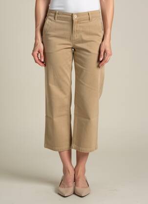 Pantalon 7/8 elasticitate mărime normală bej HAPPY femeie