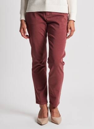 Pantalon chino elasticitate talie joasă roșu CIMARRON femeie