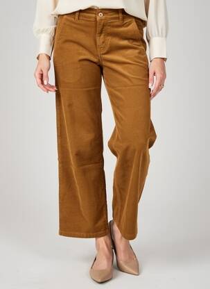 Pantalon 7/8 talie înaltă talie înaltă galben HAPPY femeie
