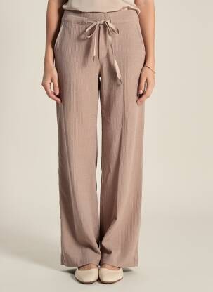 Pantalon drept țesătură crep mărime normală alb STREET ONE femeie