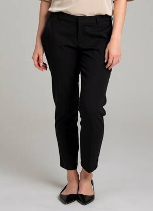 Pantalon chino închidere cu fermoar sub clapetă cu nasturi mărime normală negru REIKO femeie