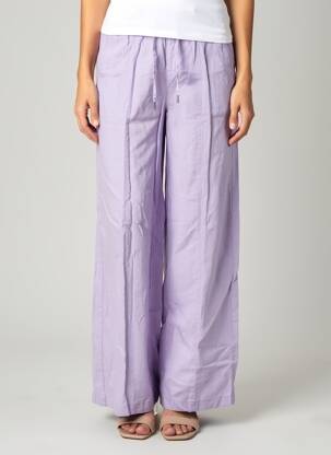 Pantalon larg țesătură crep mărime normală violet STREET ONE femeie