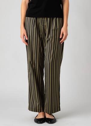 Pantalon drept talie elastică mărime normală negru SUNCOO femeie