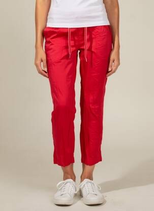 Pantalon 7/8 talie elastică mărime normală roșu STREET ONE femeie