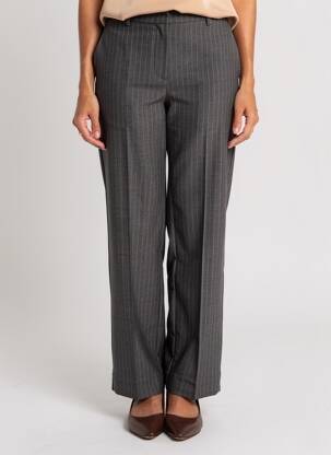 Pantalon drept talie cu cleme mărime normală albastru VOLPATO femeie
