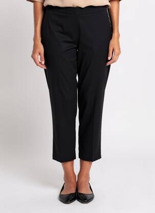 Pantalon 7/8 țesătură poplin mărime normală negru VOLPATO femeie