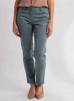Pantalon slim țesătură poplin mărime normală gri KANOPE femeie