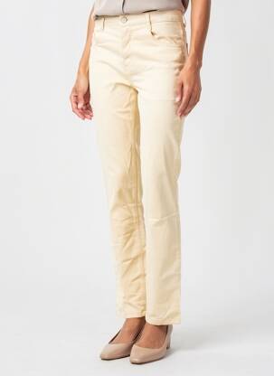 Pantalon slim talie înaltă talie înaltă bej LOLA ESPELETA femeie