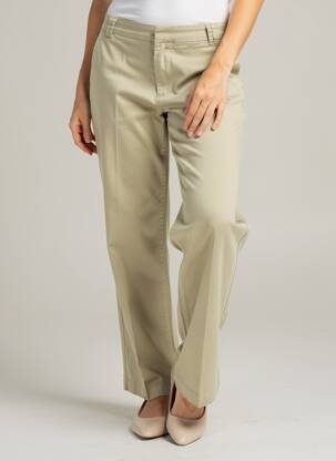 Pantalon chino elasticitate mărime normală verde FREEMAN T.PORTER femeie