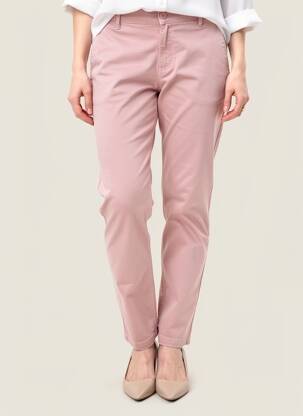 Pantalon chino elasticitate mărime normală roz HAPPY femeie