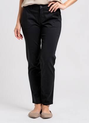 Pantalon chino elasticitate mărime normală negru HAPPY femeie