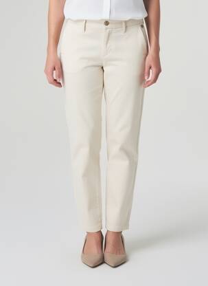 Pantalon chino țesătură poplin mărime normală bej FREEMAN T.PORTER femeie