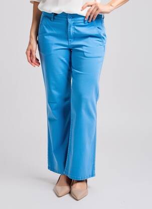 Pantalon evazat elasticitate mărime normală albastru HAPPY femeie