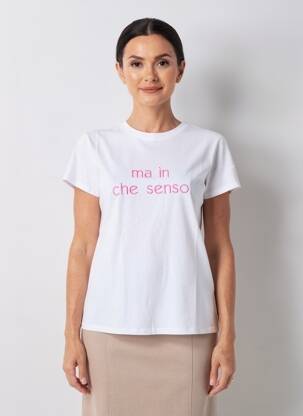 Tricou elasticitate mâneci scurte alb CIVICO 1 femeie