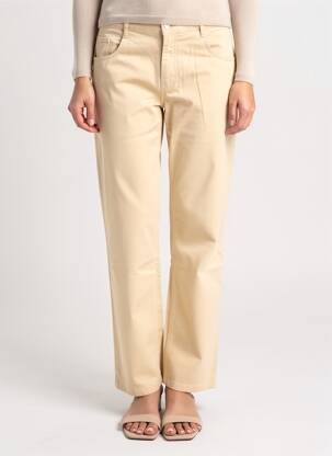 Pantalon drept elasticitate mărime normală bej LOLA ESPELETA femeie