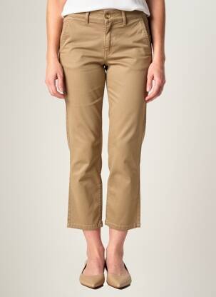 Pantalon 7/8 elasticitate mărime normală maro HAPPY femeie