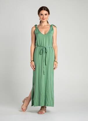 Rochie lungă fără mâneci fără mâneci verde INDI & COLD femeie