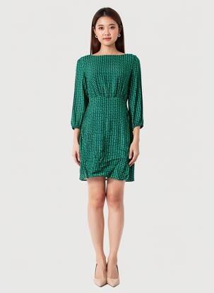 Rochie scurtă mâneci lungi mâneci lungi albastru FREEMAN T.PORTER femeie