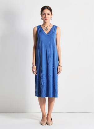 Rochie midi fără mâneci fără mâneci albastru STREET ONE femeie