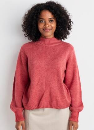 Pulover elasticitate mâneci lungi roz STUDIO PARISIEN femeie