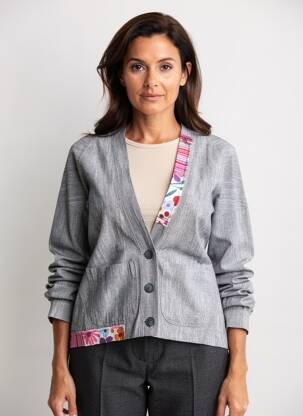 Jachete casual manșete cu nasturi și deschidere albastru BANDITAS FROM MARSEILLE femeie