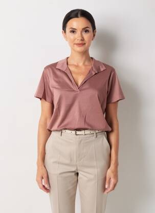 Tricou croială dreaptă mâneci scurte roz MINTH femeie