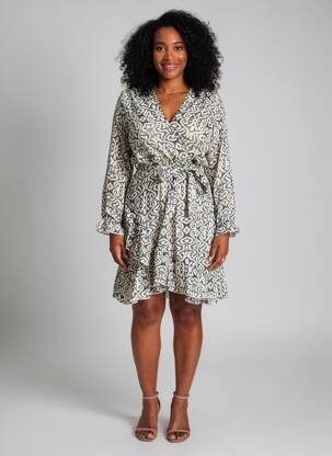 Rochie scurtă mâneci lungi mâneci lungi negru LILIE ROSE femeie