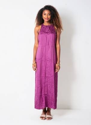 Rochie lungă fără mâneci fără mâneci violet MODETROTTER femeie