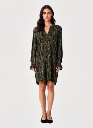 Rochie scurtă mâneci lungi mâneci lungi verde FIVE femeie