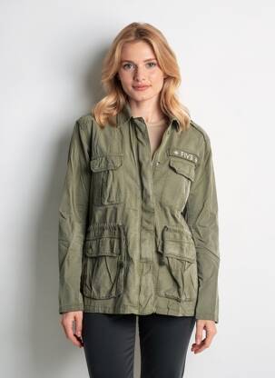 Jachete casual croială dreaptă verde FIVE femeie