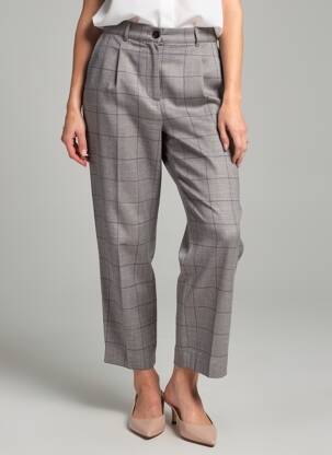 Pantalon 7/8 talie elastică mărime normală gri ROSEANNA femeie