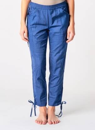 Pantalon slim talie elastică mărime normală albastru ROSEANNA femeie