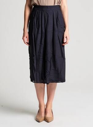 Fustă midi talie cu cleme negru ROSEANNA femeie