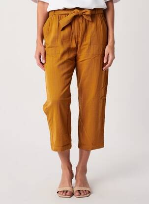 Pantalon 7/8 talie elastică mărime normală maro HOD femeie