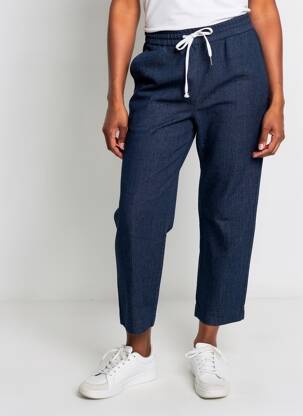 Pantalon 7/8 talie elastică mărime normală albastru HOD femeie