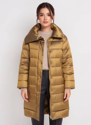 Geacă matlasată buzunare fără glugă auriu OOF WEAR femeie