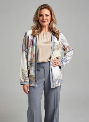 Vestă cu mâneci lungi elasticitate bej GEVANA femeie