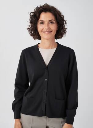 Vestă cu mâneci lungi elasticitate negru GEVANA femeie