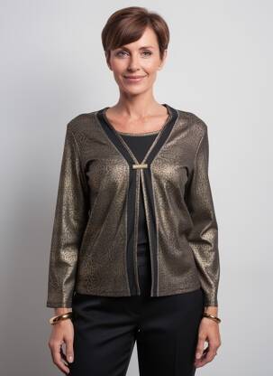 Top mâneci lungi mâneci lungi auriu GEVANA femeie