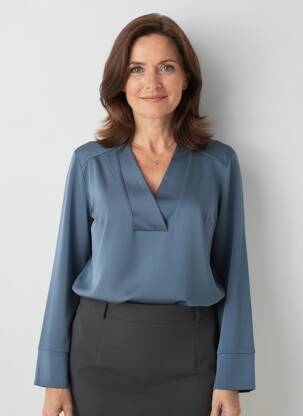 Bluză mâneci lungi mâneci lungi verde GEVANA femeie