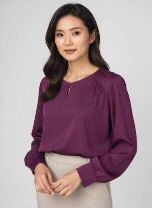Tricou mâneci lungi mâneci lungi violet GEVANA femeie