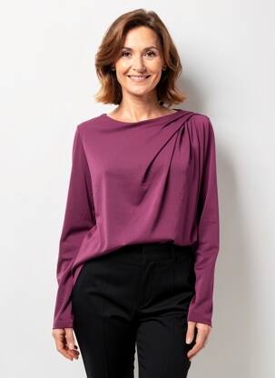 Tricou mâneci lungi mâneci lungi violet GEVANA femeie